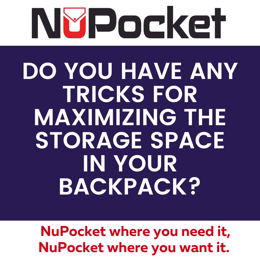 nupocket's tweet photo. #NuPockets add secure customizable storage to your gear without adding weight or bulk, so that's how we maximize the storage space in our backpacks. 

What do you do? https://t.co/OmcW4OtRkI