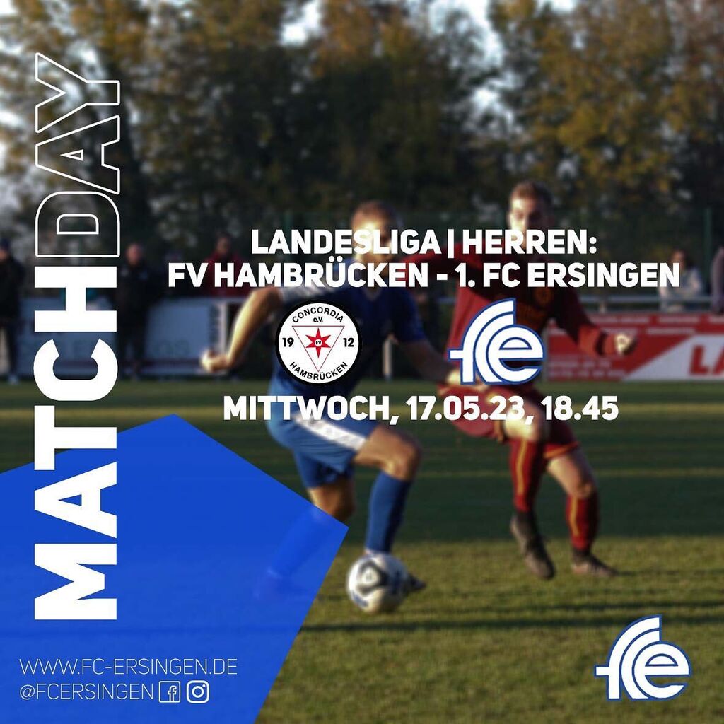 🔥MATCHDAY🔥 

Morgen wird das abgebrochene Auswärtsspiel gegen den @fvhambruecken nachgeholt. Los gehts um 18:45 Uhr. 

Wir wünschen der 1. Mannschaft viel Erfolg! 💙🤍💪🏼⚽️

#fce #matchday #wirsindkirchbergjungen #gutkick instagr.am/p/CsUFjWLsEkZ/