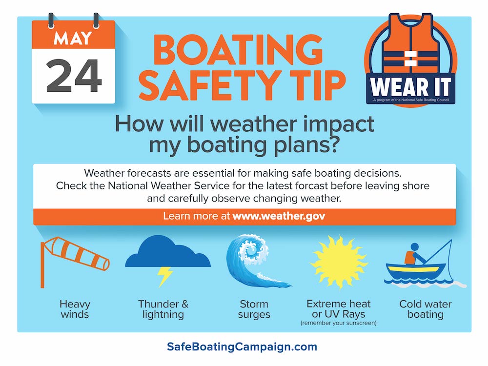 Before you leave shore, be sure to check the latest forecast and prepare for how weather could impact your boating plans. Hop on over to https://t.co/kmlgtYvoaA for the latest updates. #nationalsafeboatingweek https://t.co/xwIzfpz2zs