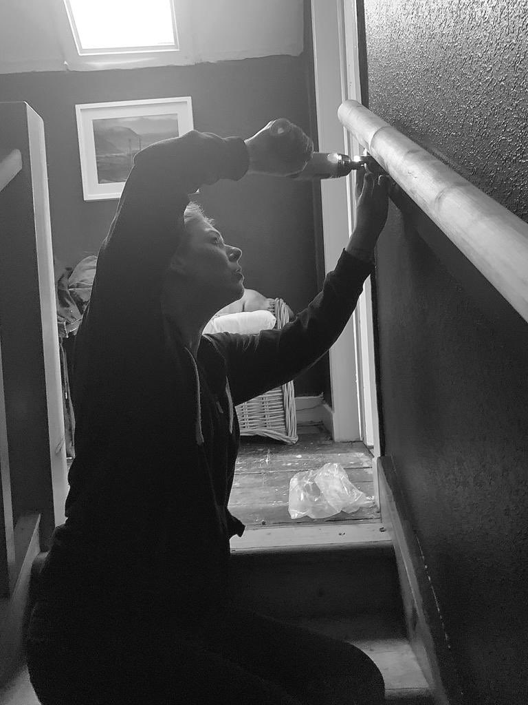 HoskinsLab's tweet photo. After my one day working weekโฆback to the renovations ๐#MissedMyCallingInLife #PaintItBlack https://t.co/EjU5I6X2nE