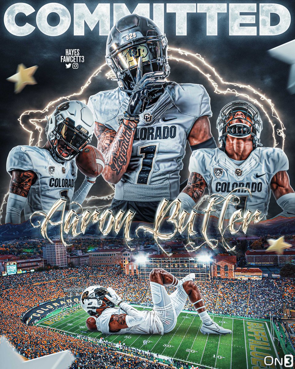 Hayesfawcett3's tweet photo. BREAKING: Four-Star ATH Aaron Butler has Committed to Colorado!

The 6’1 175 ATH from Calabasas, CA chose the Buffs over Georgia, Oregon, and others.

He is ranked as the No. 4 ATH in the ‘24 Class 🦬

https://t.co/MkCFHoBKK9 https://t.co/FBKMrNswmk