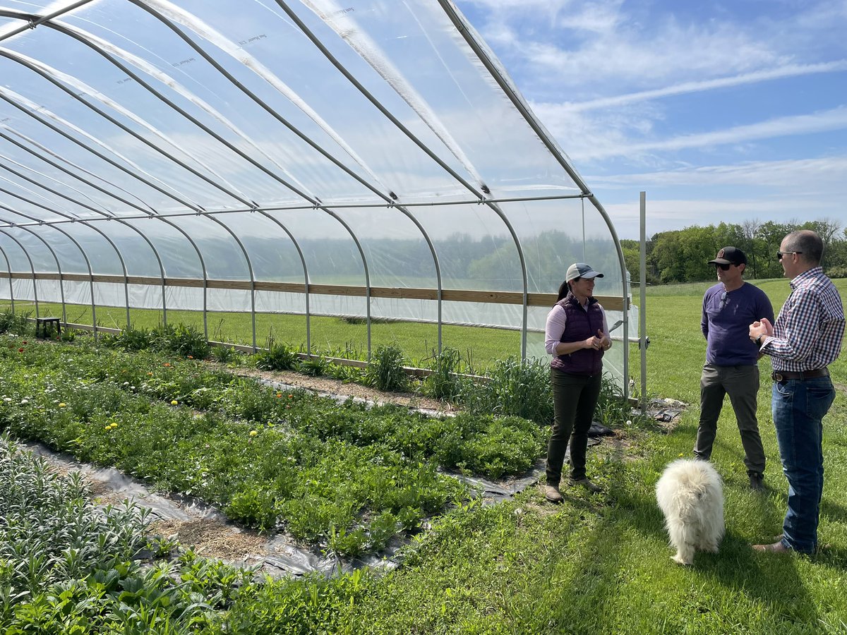 MikeNaigIA's tweet photo. Back on the road today! First stop was to @pepperharrow_ in Madison County where owners Adam and Jenn O’Neal showed me around their beautiful flower farm 🌸 

#IowaAg is full of diversity and farm-fresh flowers are a huge area of growth right now! https://t.co/1LetX5qB82