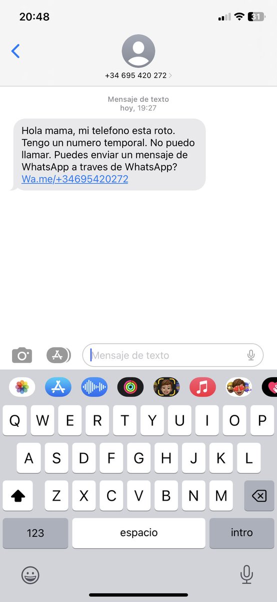 francorderog's tweet photo. Hola @policia , he recibido este sms, intento de estafa. https://t.co/RYJEnaJE9h