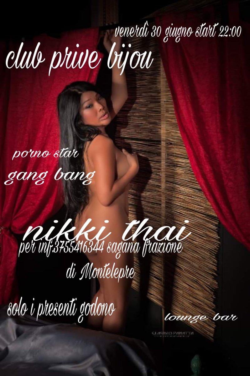 NikkiThai789's tweet photo. ✅#️Venerdì 30 #Giugno e #Sabato 1 #Lugio al Club Privè Bijou a Palermo in Sicilia 🔥🔥🔥
💣💣 Grande Gang Bang 💣💣
✅️ Due serate di spettacolo per voi
🔞Non Mancate🔞
📲 Info 375 541 6344 https://t.co/8kCta5Qhkb