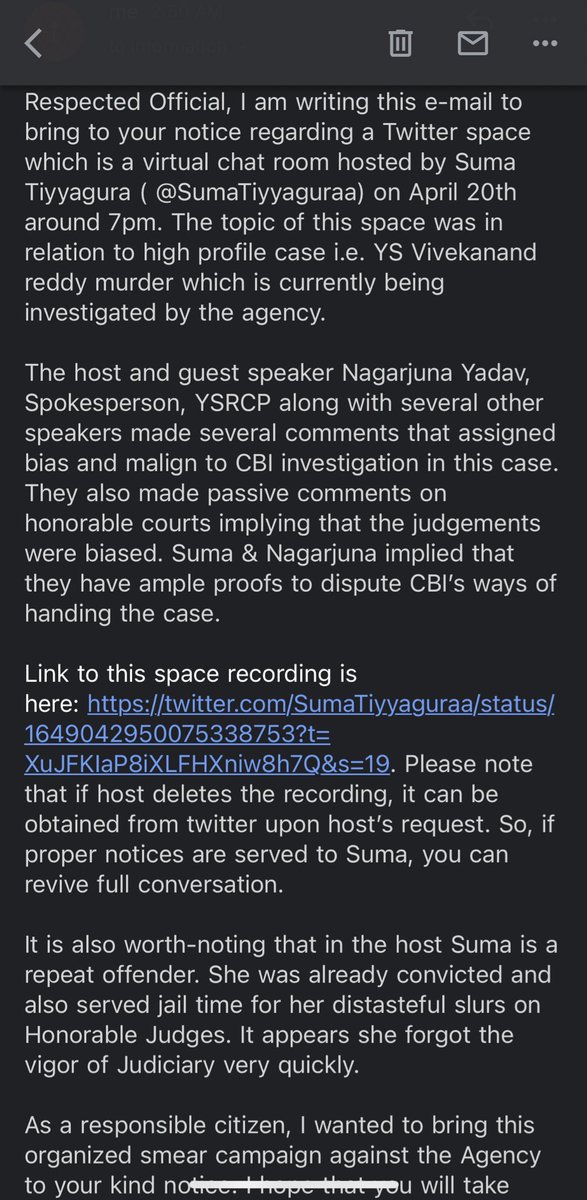 trollycp's tweet photo. వివేకా హత్య కేసులో వైసీపీ సోషల్ మీడియా యాక్టివిస్టుల అరెస్ట్ 

@SumaTiyyaguraa కూడా ఈ కేసు విషయంలో తప్పుడు ప్రచారం చేసింది. ఈ విషయం ఆల్రెడీ CBI కి complain చేశాను.. మీరు కూడా చెయ్యండి

Hopefully action will be taken on her https://t.co/v4lh0CWou8