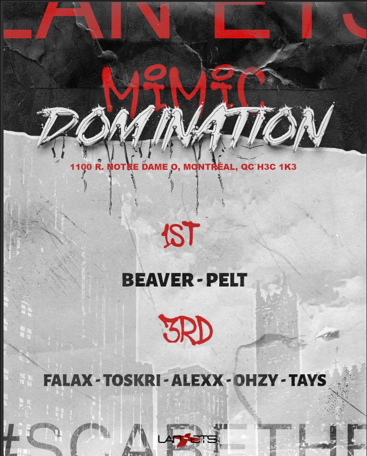 All of our players showed up in last weekend's <a href="/Lan_ETS/">Lan ETS</a> by placing 1st and 3rd in their <a href="/PlayVALORANT/">VALORANT</a> tournament #SCARETHEMIMIC

Special thanks to <a href="/jaybdzn/">Jayb</a> for the graphic