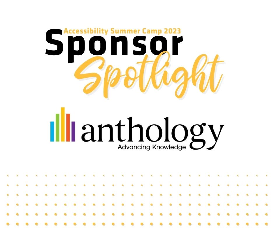 ASCWichita's tweet photo. We are so glad to have @AnthologyInc as a sponsor for the 2023 Accessibility Summer Camp!
With a heart for education and eyes set on the future, they are positioned to provide dynamic, data-informed experience.
#AccessibilityICT #AccessibilitySummerCamp #AccessibilitySpeaker https://t.co/sJmXjwwbQE