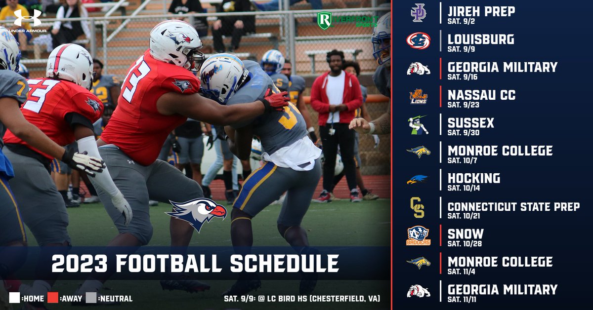 The 2023 <a href="/LCFalconsFB/">Lackawanna College Football</a> Schedule is HERE!

Full schedule: bit.ly/3MyTpLF

#GoFalcons | #Year31