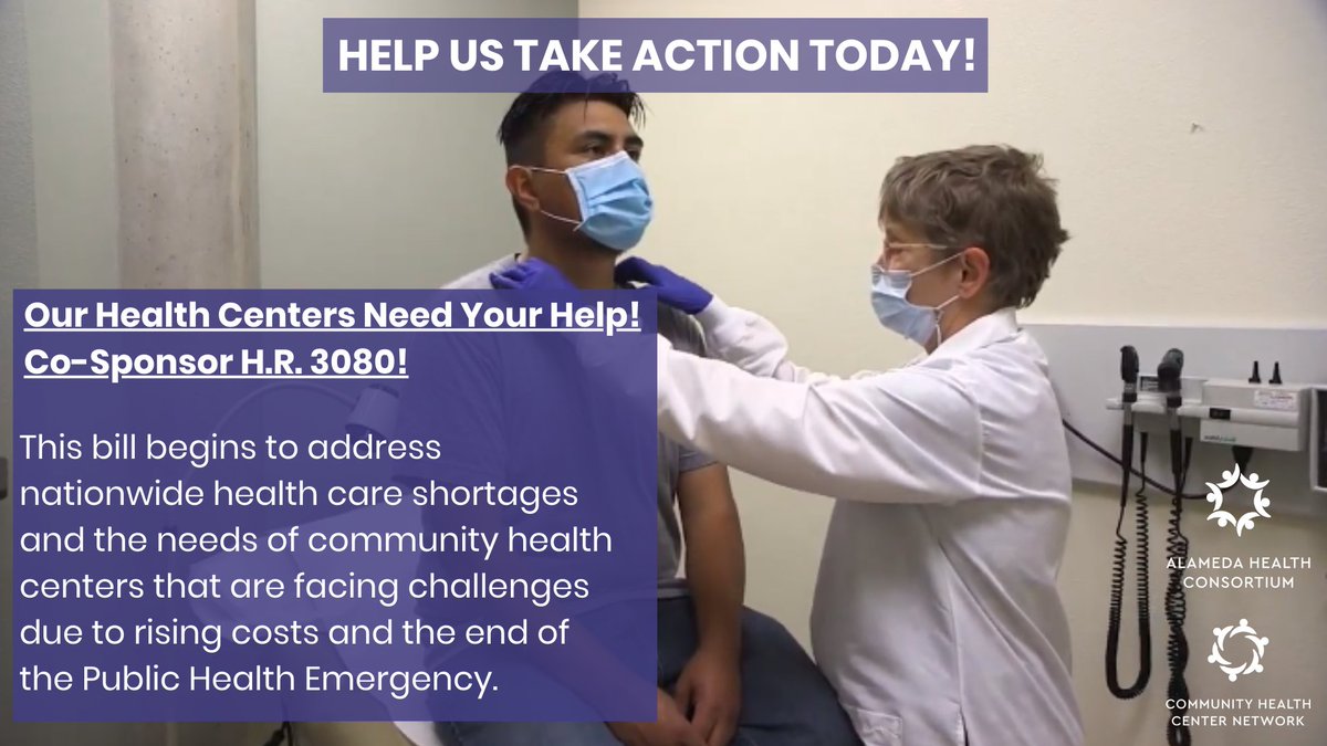 Action Alert! Please take a min & ask your member of congress to Co-Sponsor H.R. 3080! This bill would reauthorize & extend health center & National Health Service Corps funding, increase mental health services. --> p2a.co/ESRxaxJ #ValueCHCs #HR3080 #HealthEquity