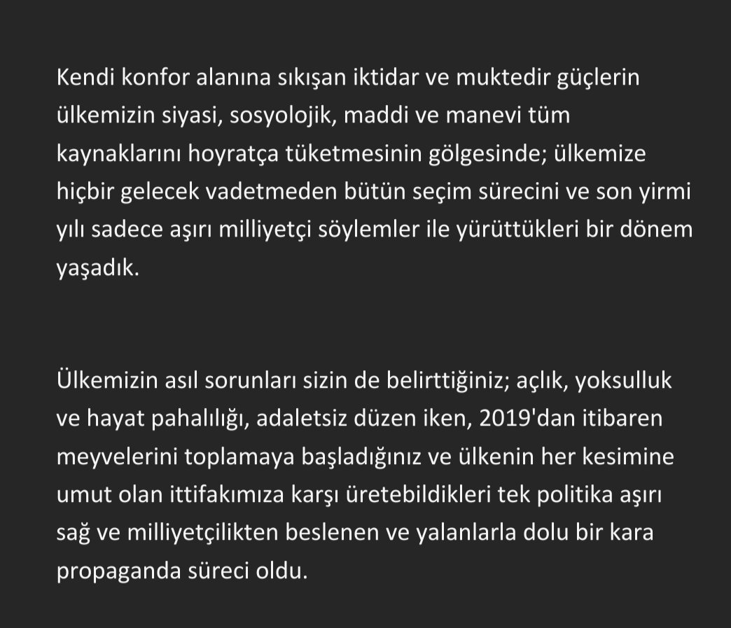 Genel Başkanımız Sayın <a href="/kilicdarogluk/">Kemal Kılıçdaroğlu</a>  'na hitaben 14 Mayıs sürecinin değerlendirmesi.