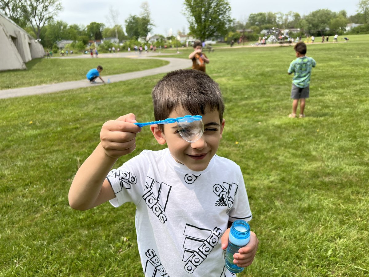 JRobinsonKinder's tweet photo. B = Bubbles. (Bubbles &amp; BINGO) We had a lot of FUN. It was perfect blowing bubbles weather! #ABCcelebration 
#EndOfYearKinders https://t.co/1RoZtqLOSB