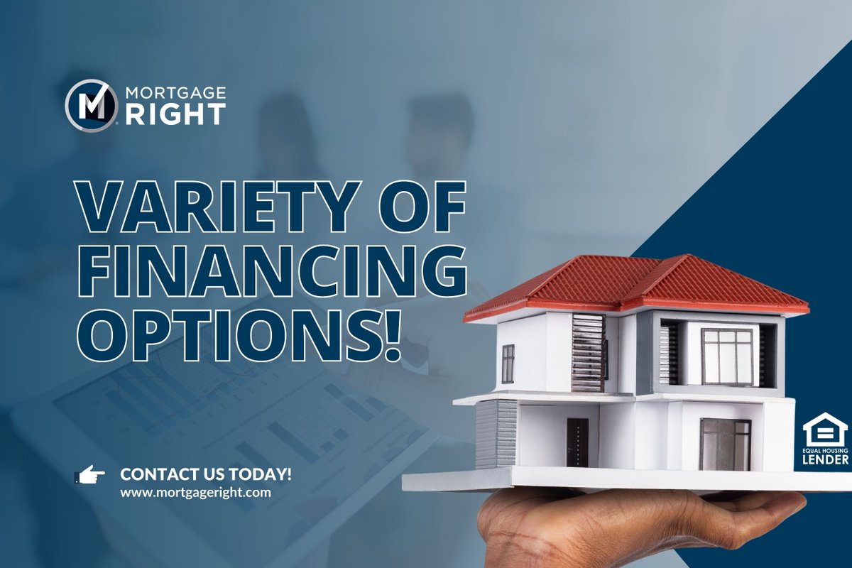 At MortgageRight, we understand that every homebuyer is unique. That's why we offer a variety of financing options to suit your needs. Let us help you find the perfect mortgage for you! #MortgageRight #FinancingOptions