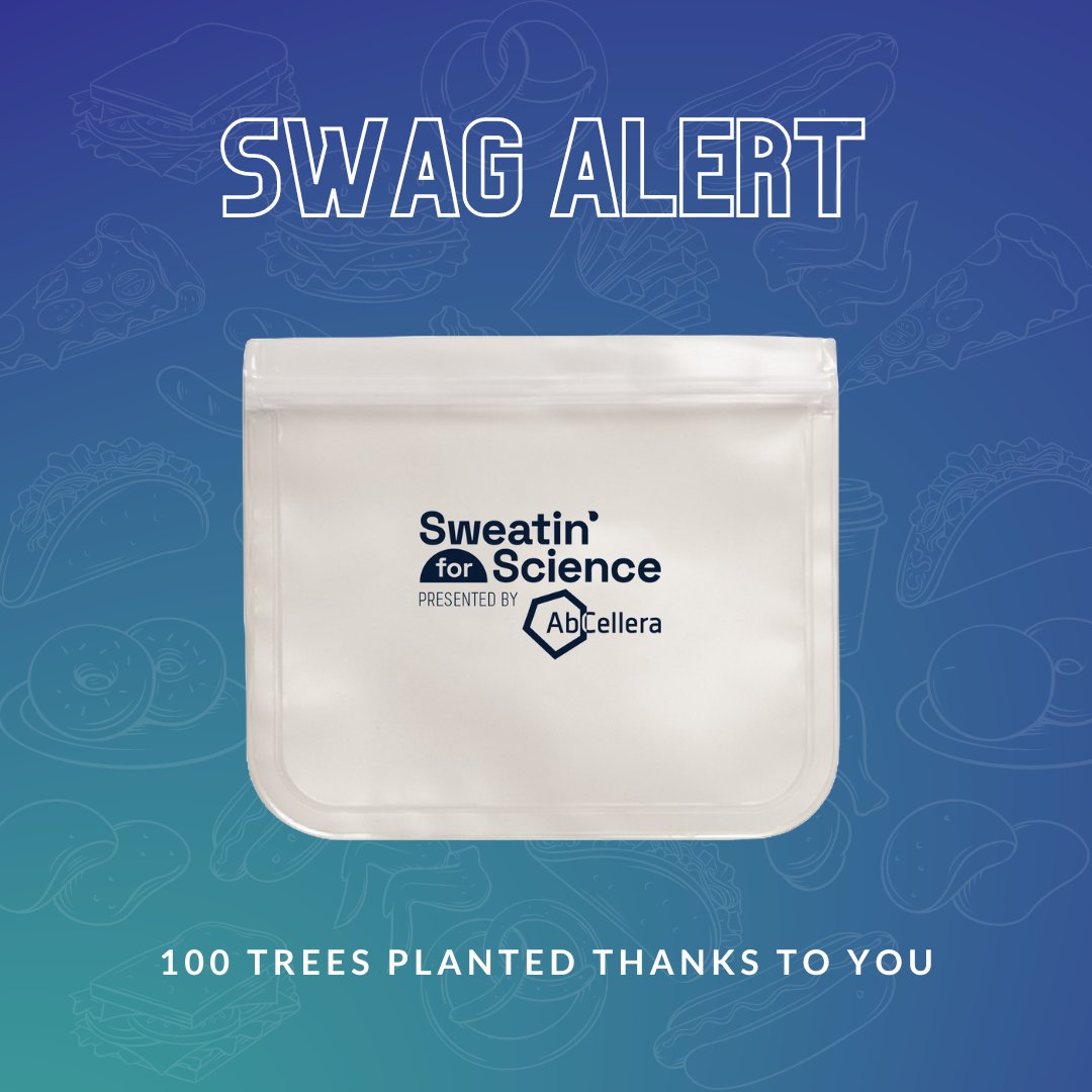 sweatin4science's tweet photo. The waiting game is over - your gear is being delivered to your team captain! Keep a look-out for your custom reusable SFS snack pouch! As a bonus, 100 trees are being planted because of our order. It's time to fill it and fuel up! 🌲 https://t.co/gg61Hyb7oe