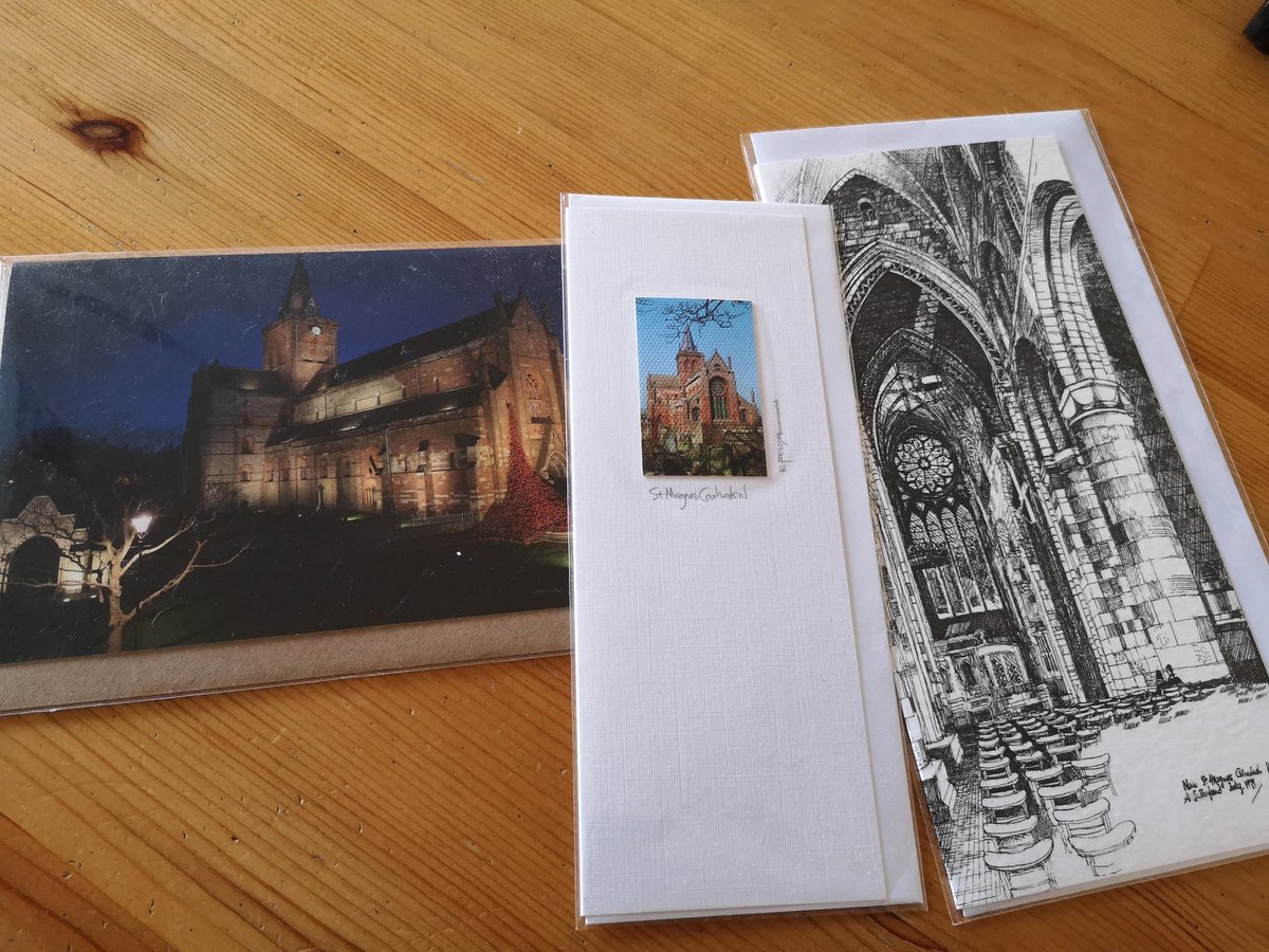 @letterappsoc @NatStatWeek @HelenAhpornsiri @BooksAbingdon Some lovely cards bought for me by my other half from St Magnus Cathedral in Orkney.🙂