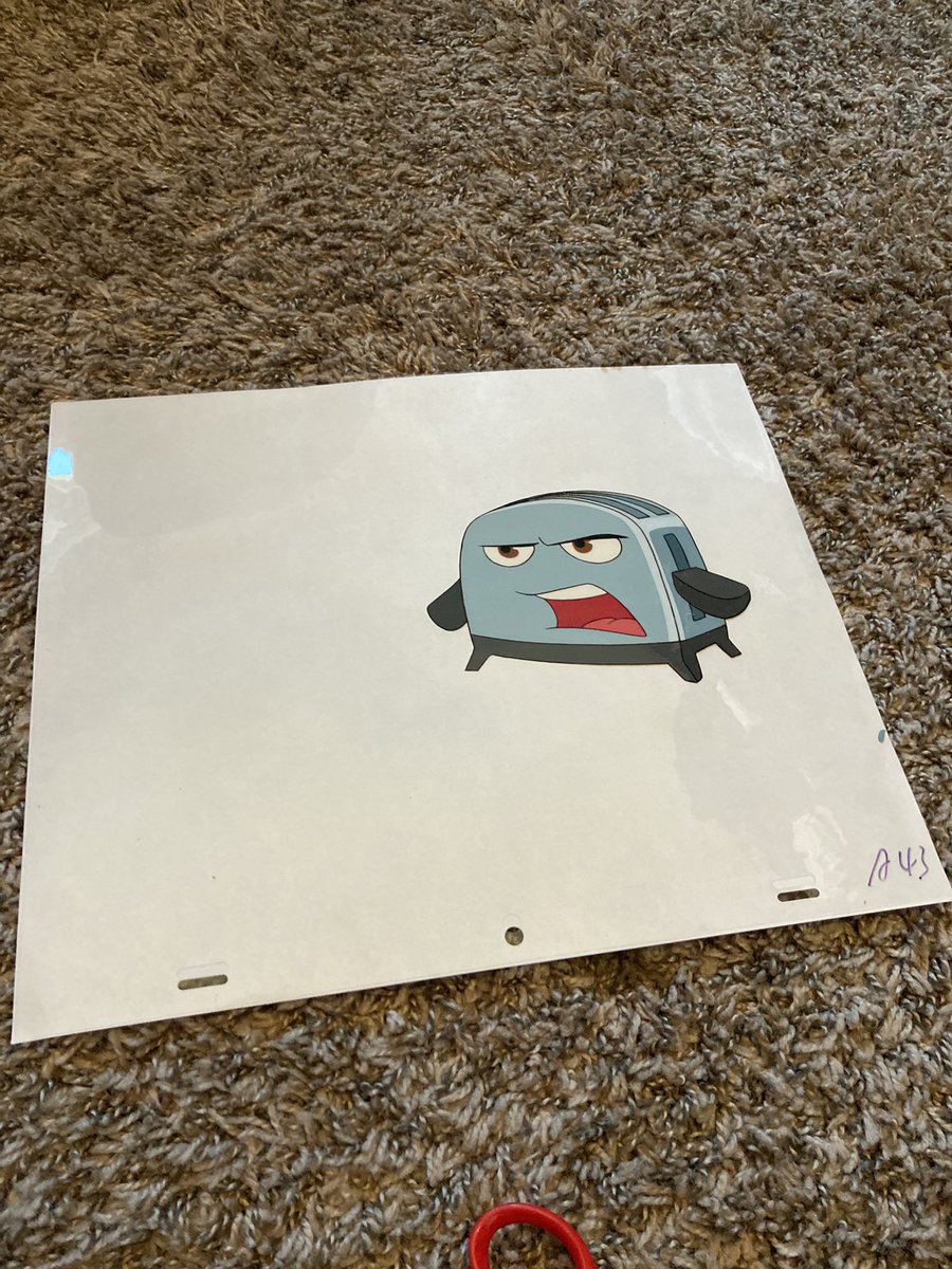 FireCat_P's tweet image. Posting this here aswell,
But a week ago or so, I bought two production animation cels from the brave little toaster to the rescue. Here they are 
#animationcel