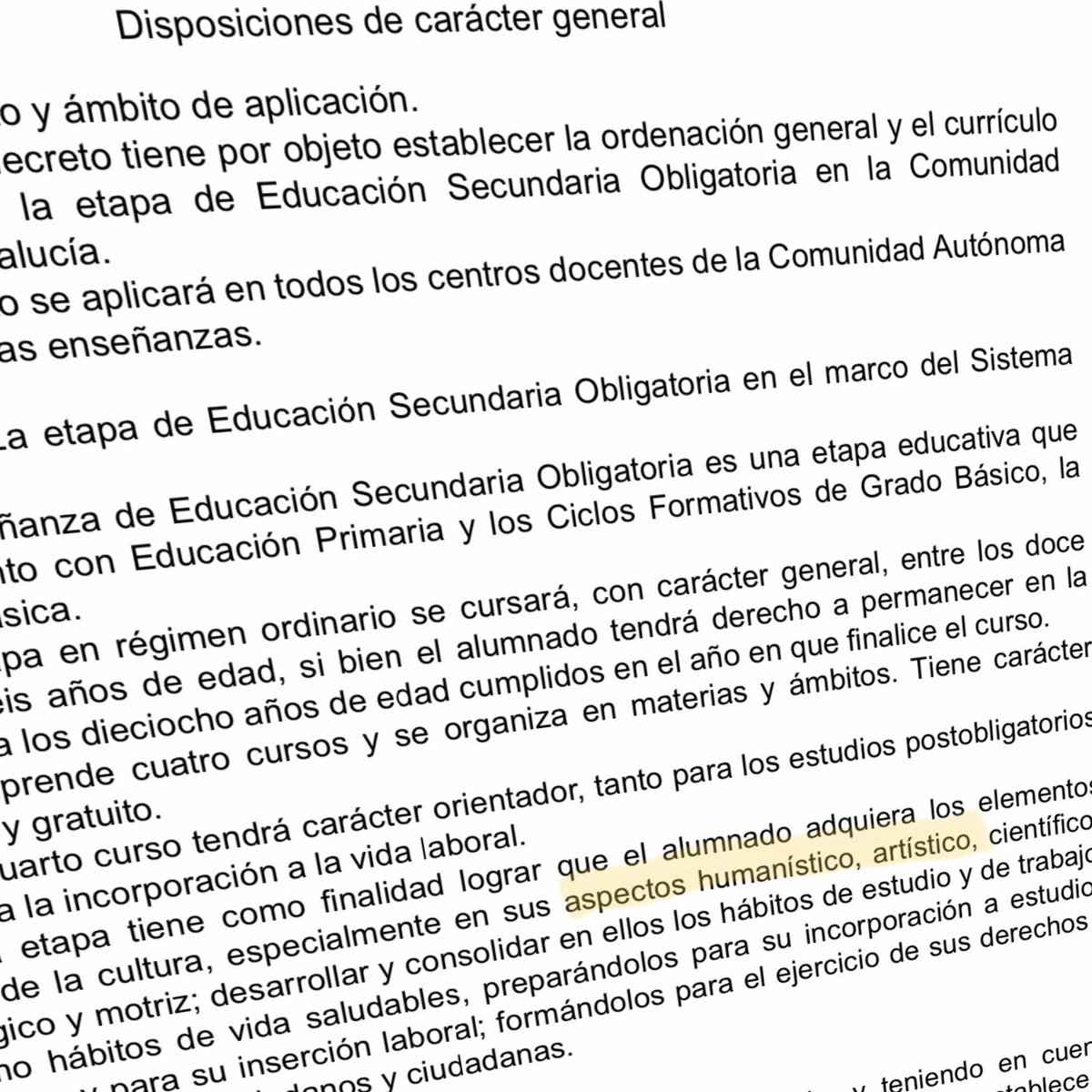 El nuevo currículo promete lo que luego no cumple, <a href="/Asociacion09/">Asociacion Dibujo 09</a> : 
<a href="/AndaluciaJunta/">Junta de Andalucía</a>, <a href="/Patricia_Pozo_/">Patricia del Pozo</a>, <a href="/JuanMa_Moreno/">Juanma Moreno</a> y <a href="/almudenaronda/">Almudena García</a> 
planean que Andalucía sea la Comunidad Autónoma con menos Arte 
#martesconArte ¡no al recorte de horas! 🛟📐📏✏️💔