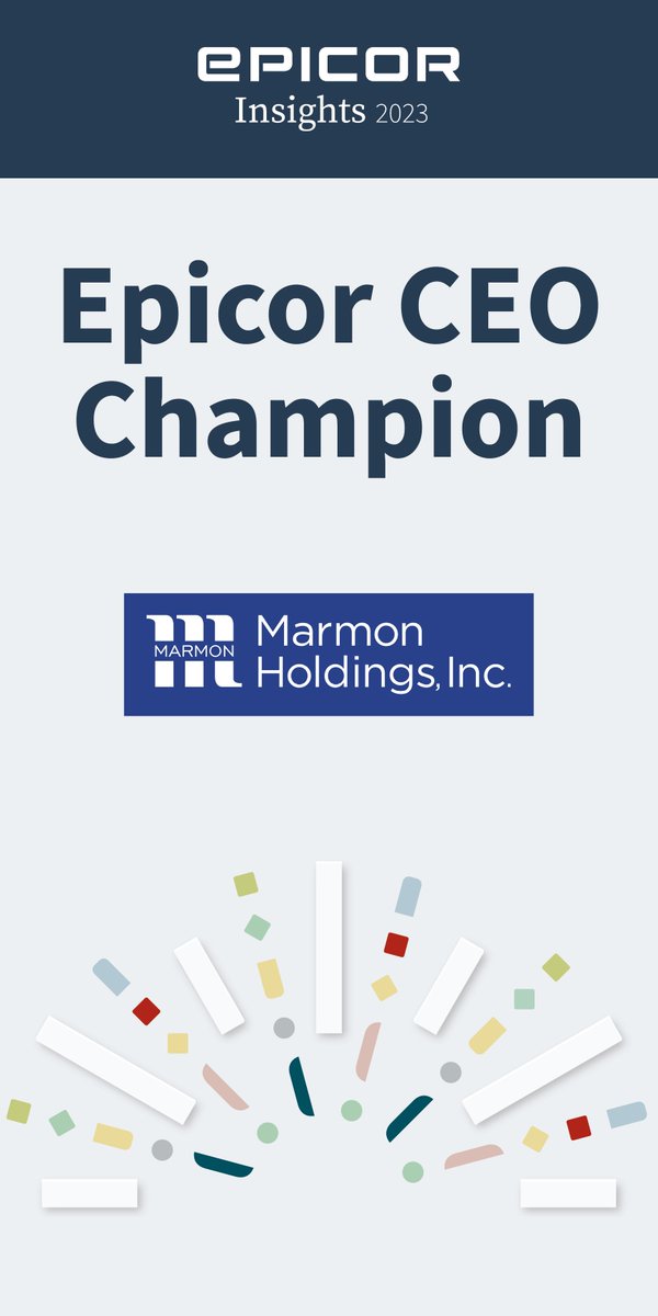 LudwigSolutions's tweet photo. #RT @Epicor: Congratulations to this year’s CEO award winner at #EpicorInsights: #MarmonHoldings! We thank you for your continued partnership and dedication to innovation as we work together to enable better business across the global supply chain. #Epic… https://t.co/2jxsnhjFT3