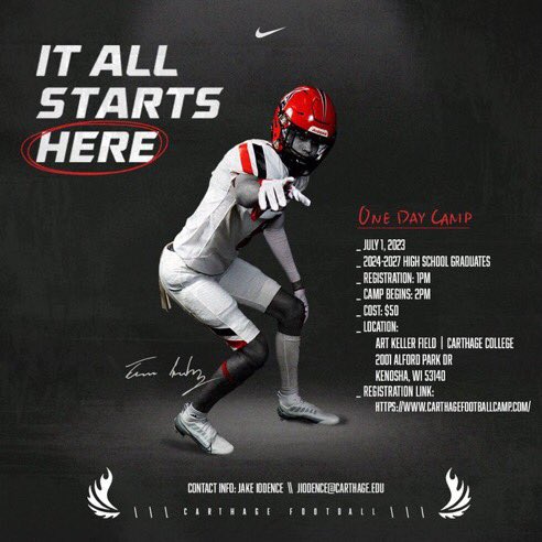 I’m blessed to be invited <a href="/CoachDustinHass/">Dustin Hass</a> <a href="/carthagefball/">Carthage Football</a>