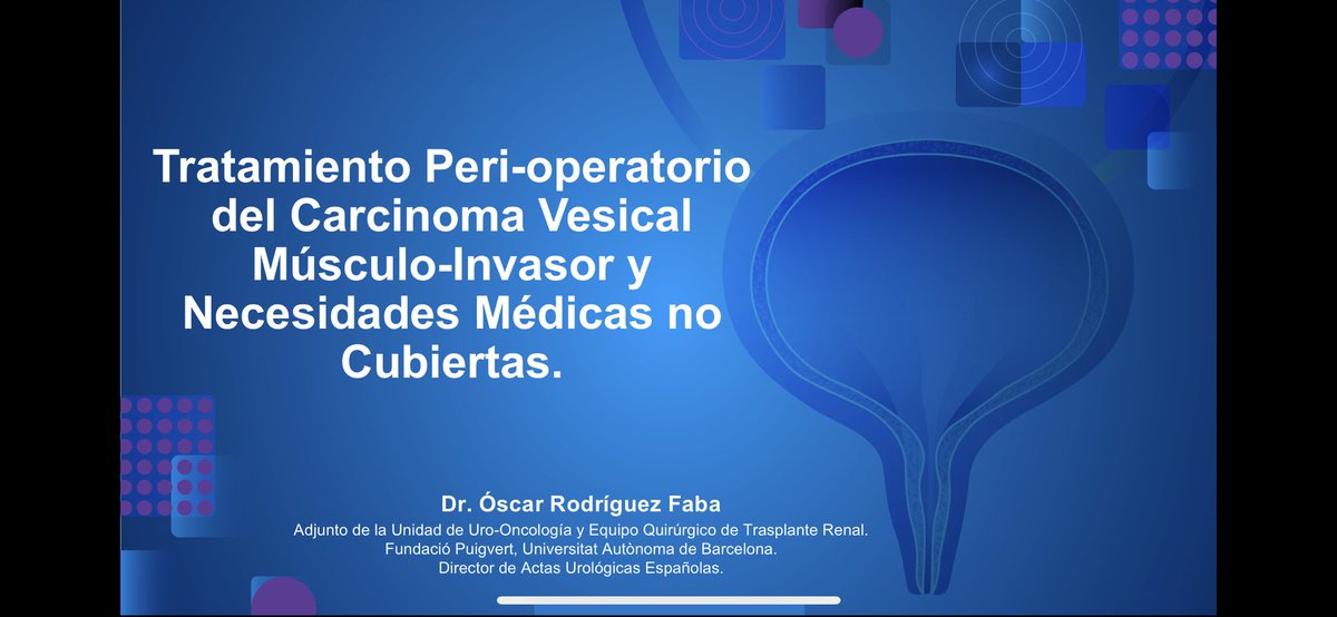 Hablaremos entre otros temas de gran interés de las nuevas opciones de tratamiento perioperatorio del #cancerdevejiga invasor @GuardConsortium @actasurologicas