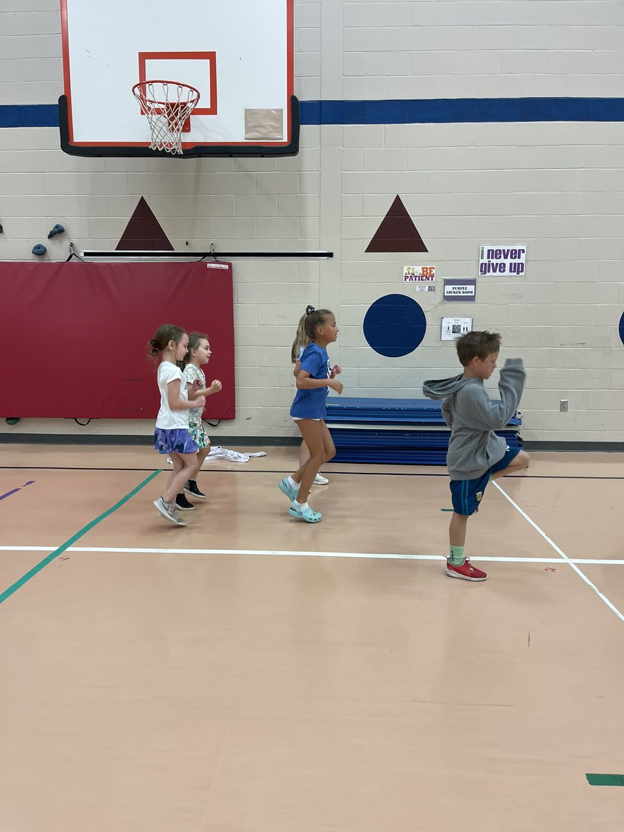 We enjoyed getting to go to the gym and learning the warm up routine with Ms. Newman! Thanks for letting us visit 😊