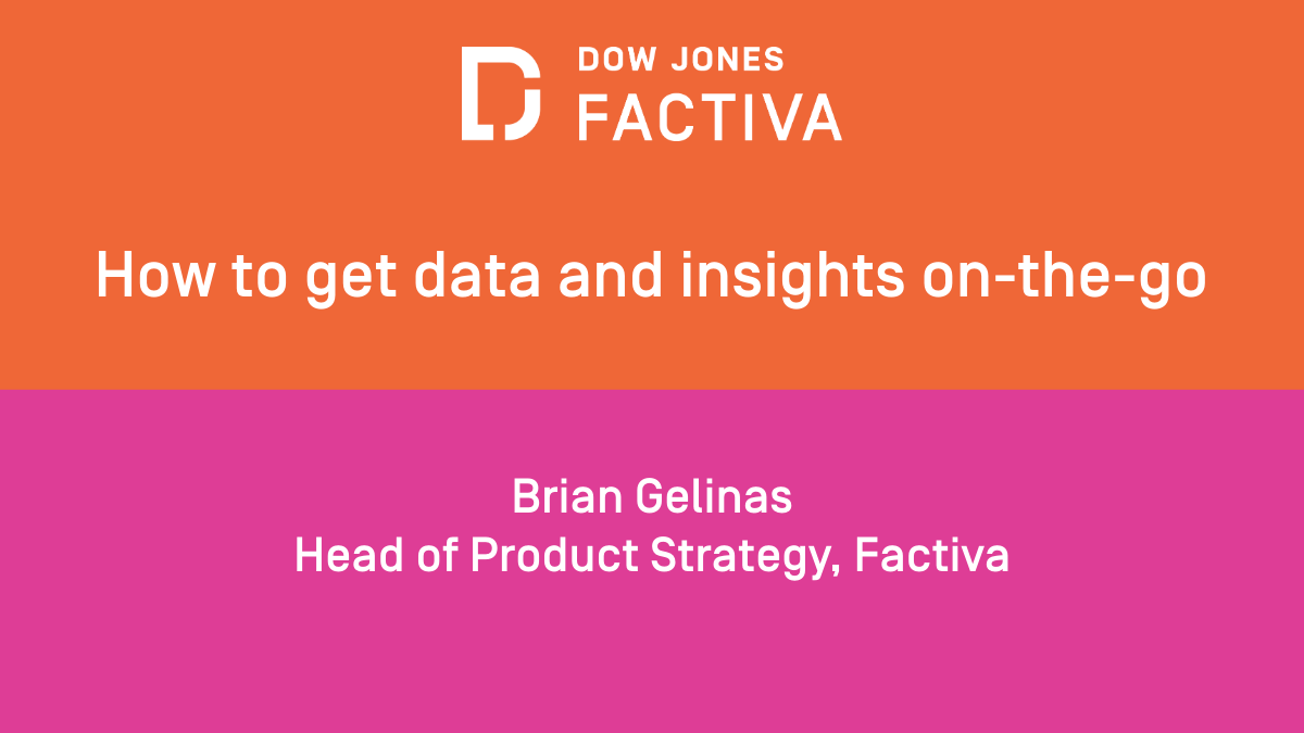 DowJones's tweet photo. Whatβs better than a world-class #contentcollection? One that you can access anytime, anywhere. Learn how to make the most of #Factivaβs #mobilefirst experience in the next installment of our #TipsandTricks series: https://t.co/URFtzD5IFW https://t.co/q4SDIV1Hre