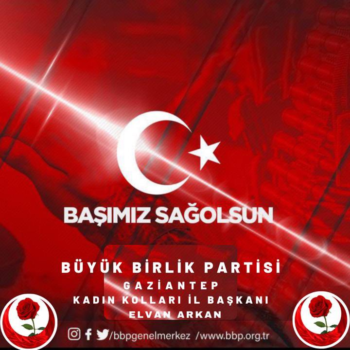 bbpgaziantepil's tweet photo. Şırnak'ta terörle mücadele kapsamında yürütülen operasyonda şehit olan kahramanlarımıza Yüce  Allah'tan rahmet, aileleri, yakınları, kahraman silah arkadaşları ve necip milletimize başsağlığı ve sabır diliyorum..🇹🇷🇹🇷🇹🇷 https://t.co/mBMSq7x8rp