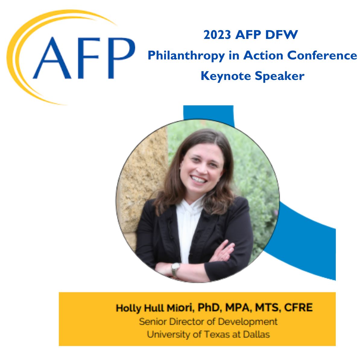dfwphilcon's tweet photo. Looking forward to our lunchtime keynote, Holly Hull Miori, PhD, CFRE? Be sure to check out Engaging Millennial Donors-From Theory to Action with Holly Hull Miori, PhD, CFRE and Ashley Meruani, MPA, sponsored by @TFRSFundraising at @IUPhilanthropy #AFPDFW https://t.co/erpfogCtUx https://t.co/p12SaCWUdT