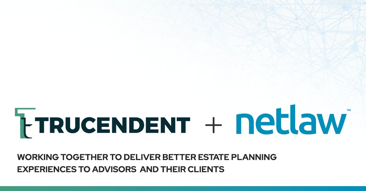 We're proud to improve #estateplanning experiences for #financialadvisors and their clients through a relationship with @Trucendent. Together, we offer user-friendly tech and efficient provision of legal counsel. We look forward to helping more families secure their legacies!