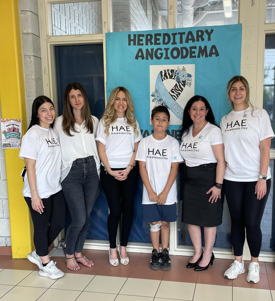 MissMartellacci's tweet photo. On Tuesday May 16, National Angiodema Awareness Day, we show our support for all people who have Hereditary Angiodema. #StJaneFrances #HAE #Awareness @TCDSB @idalipreti @MICHAELaCACCAMO @TCDSBdirector @campbes03 @TCDSB_NCC  @HAE_Canada @HAEDAY https://t.co/hrUANeiKDK