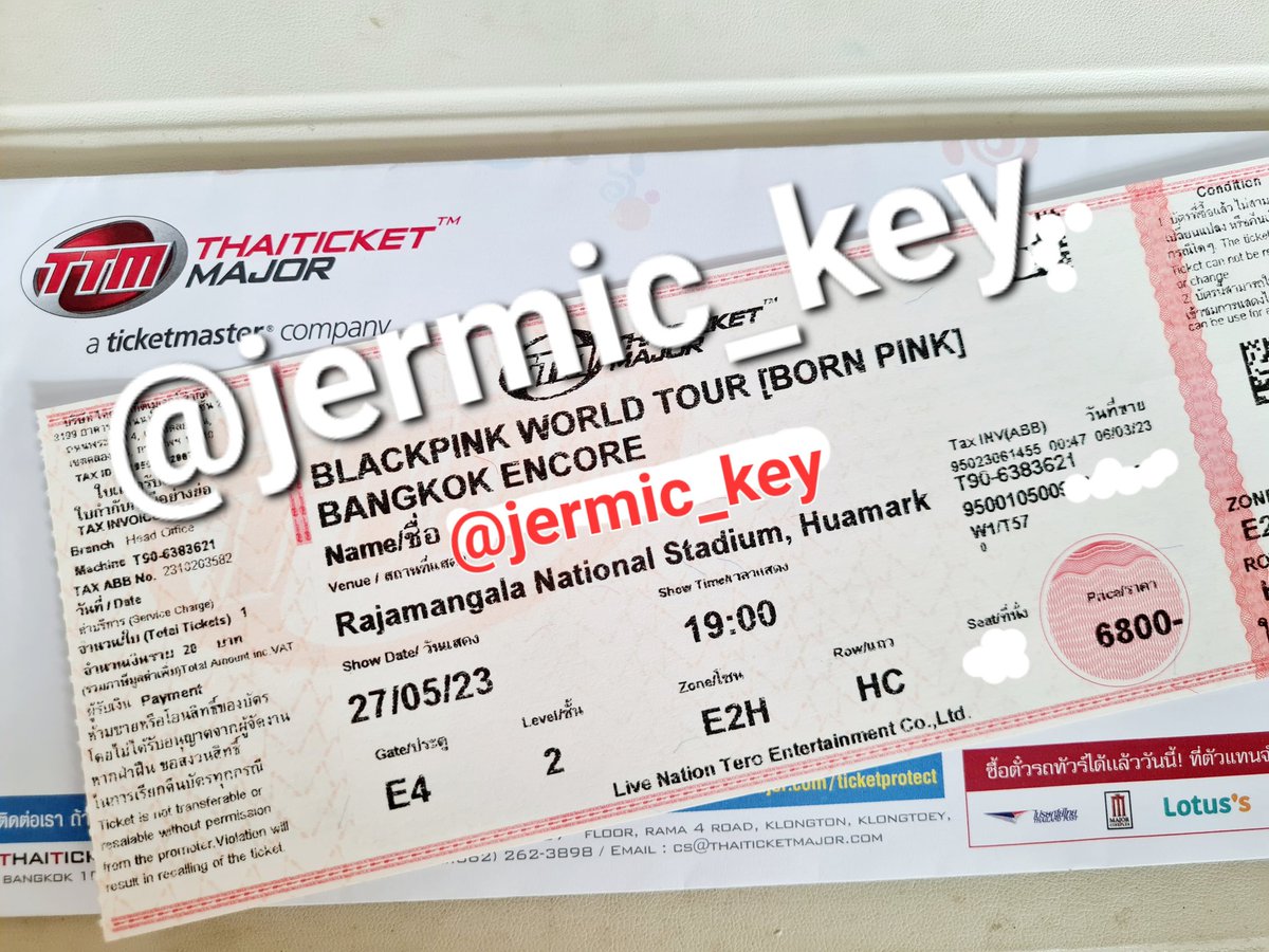 jermic_key's tweet photo. #ขายบัตรblackpink 
รอบวันส 27 พค.66  > 1ใบ
Zone : E2H  Row : C (แถวที่ 3)
สนใจทัก Dm มานะคะ
#บัตรคอนเสิร์ตblackpink 
#BLACKPINKEncoreinBangkok 
#blackpinkinbangkok 
#BLACKPINK_WORLDTOUR 
#BLACKPINK_BORNPINKINBKK 
#BLACKPINK_BORNPINKENCORE https://t.co/P1FbJawiOy