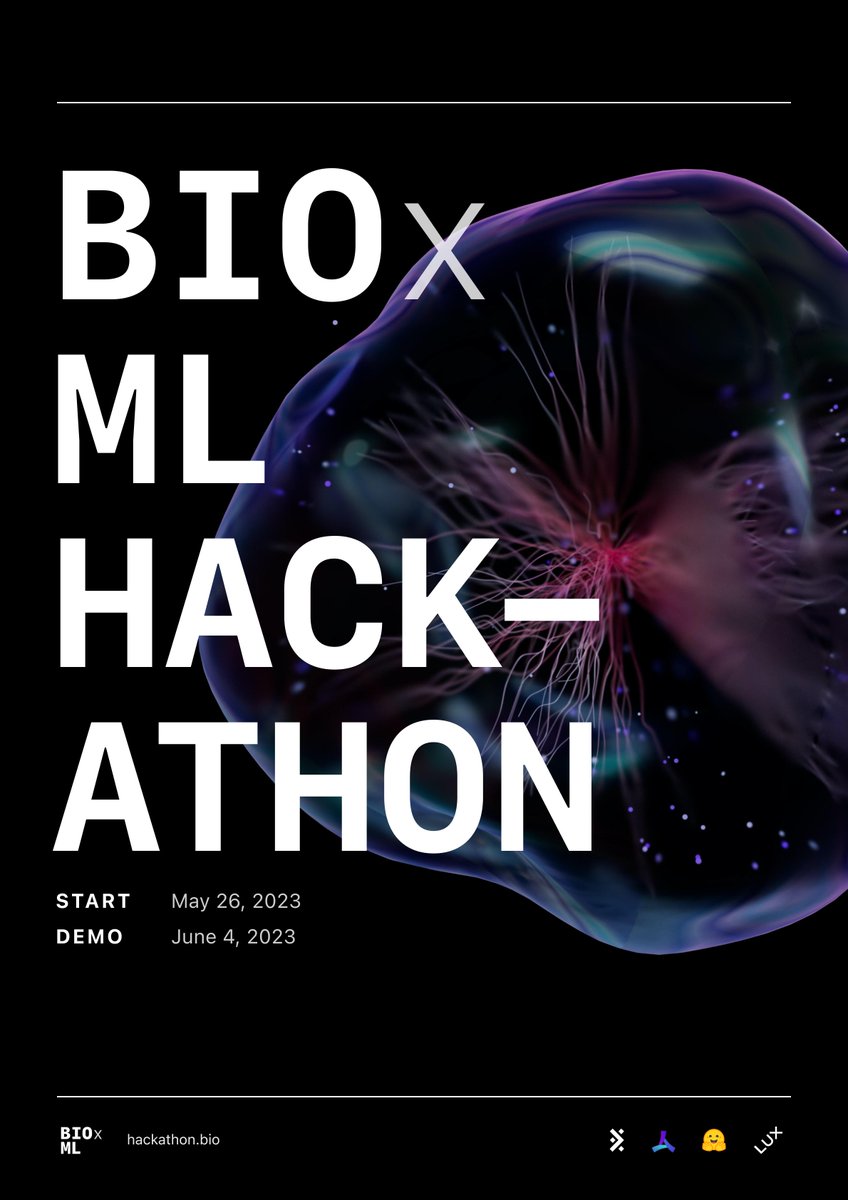 Running an AI x BIO HACKATHON this month with <a href="/openbioml/">OpenBioML</a> <a href="/huggingface/">Hugging Face</a> <a href="/LatchBio/">LatchBio</a>.

🧬💻 - remote, GPU's &amp; API's provided.

Help me share this with any software engineers or bio friends you think are interested in joining.

SIGN UP below👇

hackathon.bio