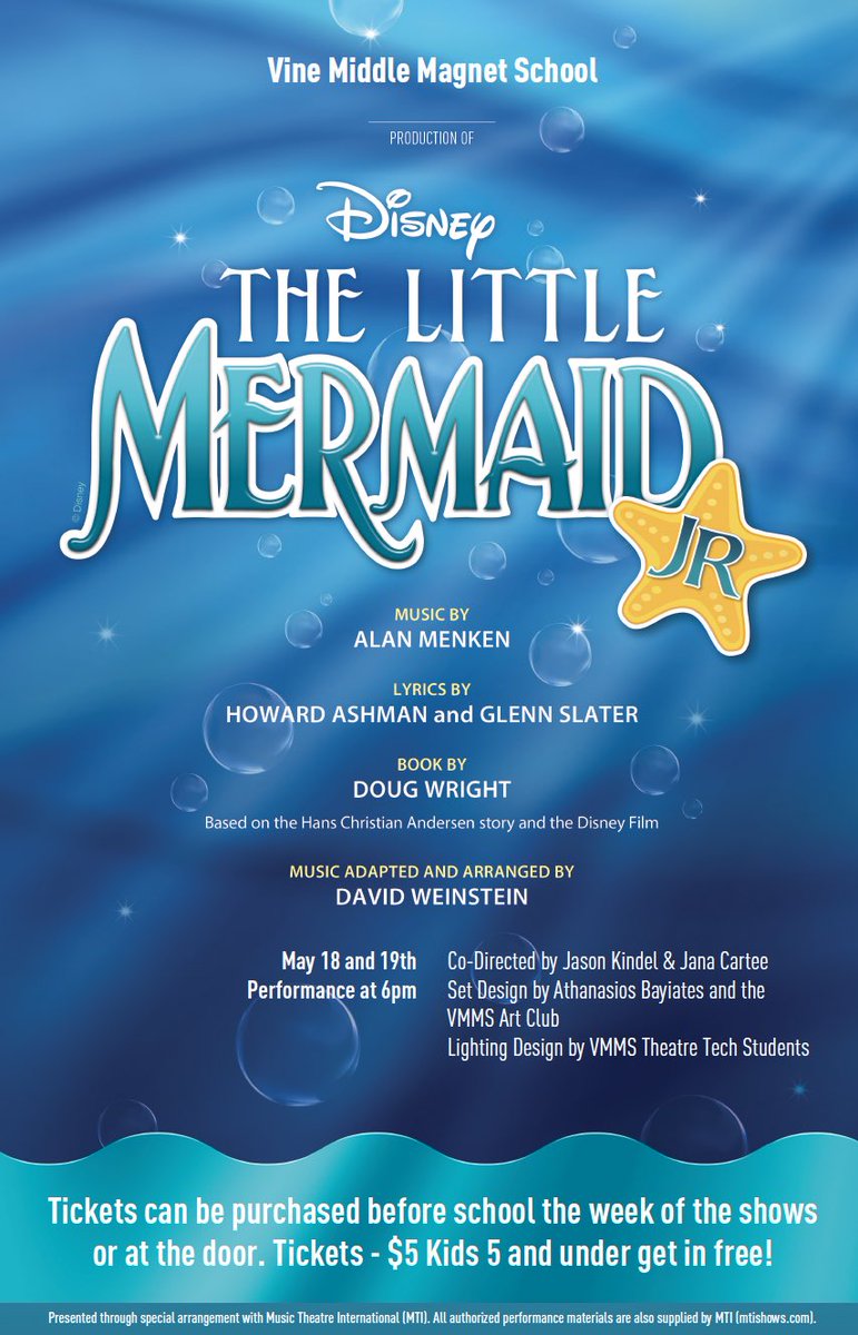 Join us for The Little Mermaid Jr. this Thursday and Friday.  
#ChallengeConnectionsCommunity