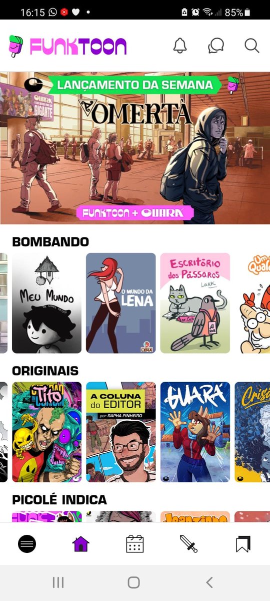 Vocês tão ligados que existe um app brasileiro e gratuito pra ler/publicar quadrinhos?  

Não é scan, são autores publicando gibi de graça mesmo. 

A iniciativa é tão maneira que rendeu mais de meio milhão de leituras em dois meses.

Pra quem acha que gibi br não tem público...