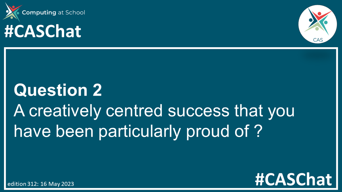 Sorry a bit slow this evening. So a quick double volley of Question 2 #CASChat