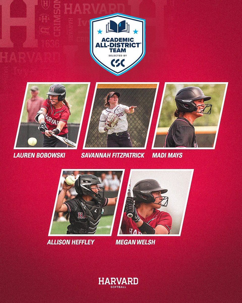 Congratulations to these 5 ⭐️’s who have been named to the CSC Academic All-District Team for their performances on the field and in the classroom this season! 

#GoCrimson