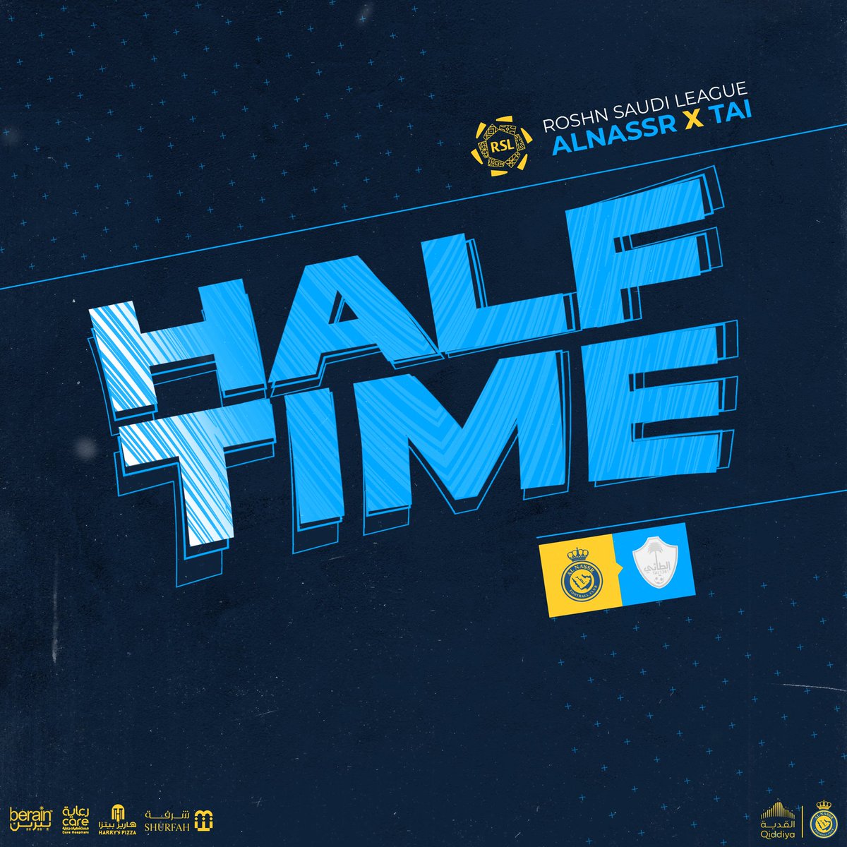 AlNassrFC_EN's tweet photo. ⌛️ || Half time,
@AlNassrFC 0:0 #AlTaiFC https://t.co/bO2Qy7Xmz4