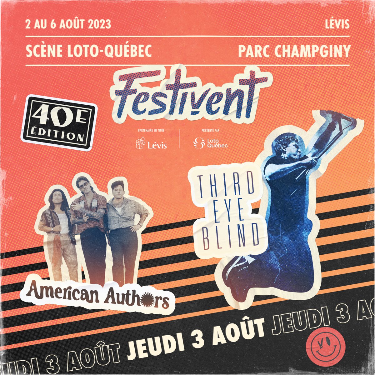 Levis, Quebec! Look out, we’re coming August 3 to play in Festivent! We are so stoked! festivent.ca/billetterie/