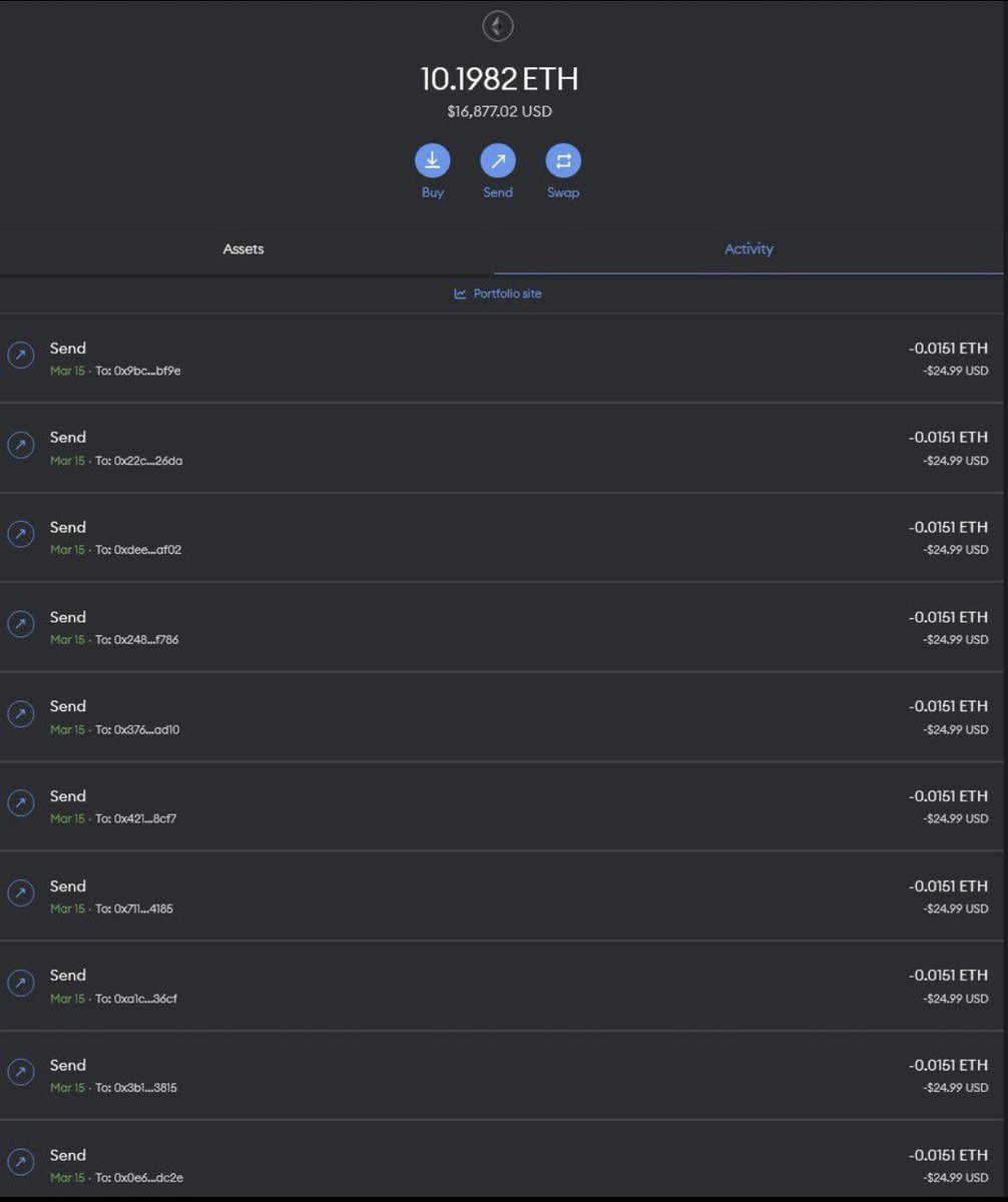 Giving away some ETH to my noti gang

First 2222 only 

Drop your $ETH address in the comments, follow &amp; RT 🤝

~ 24 hours ⏰