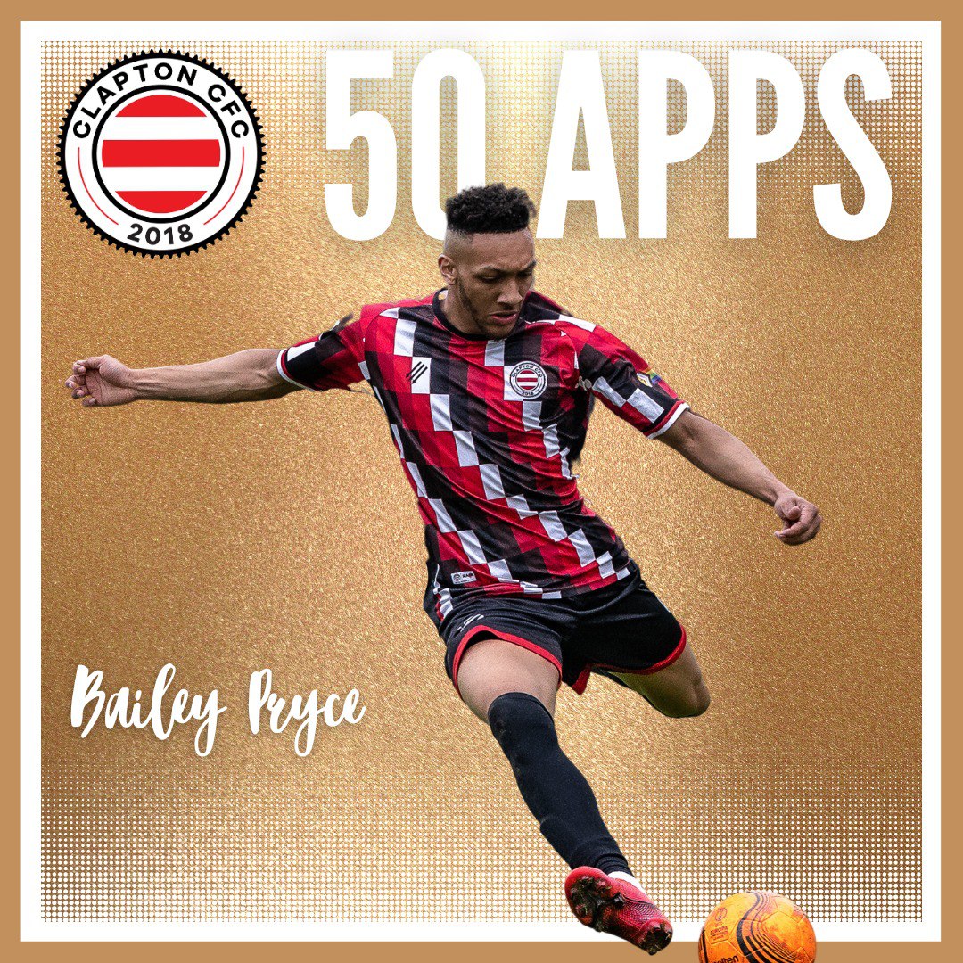 Bailey Pryce in Clapton CFC home kit