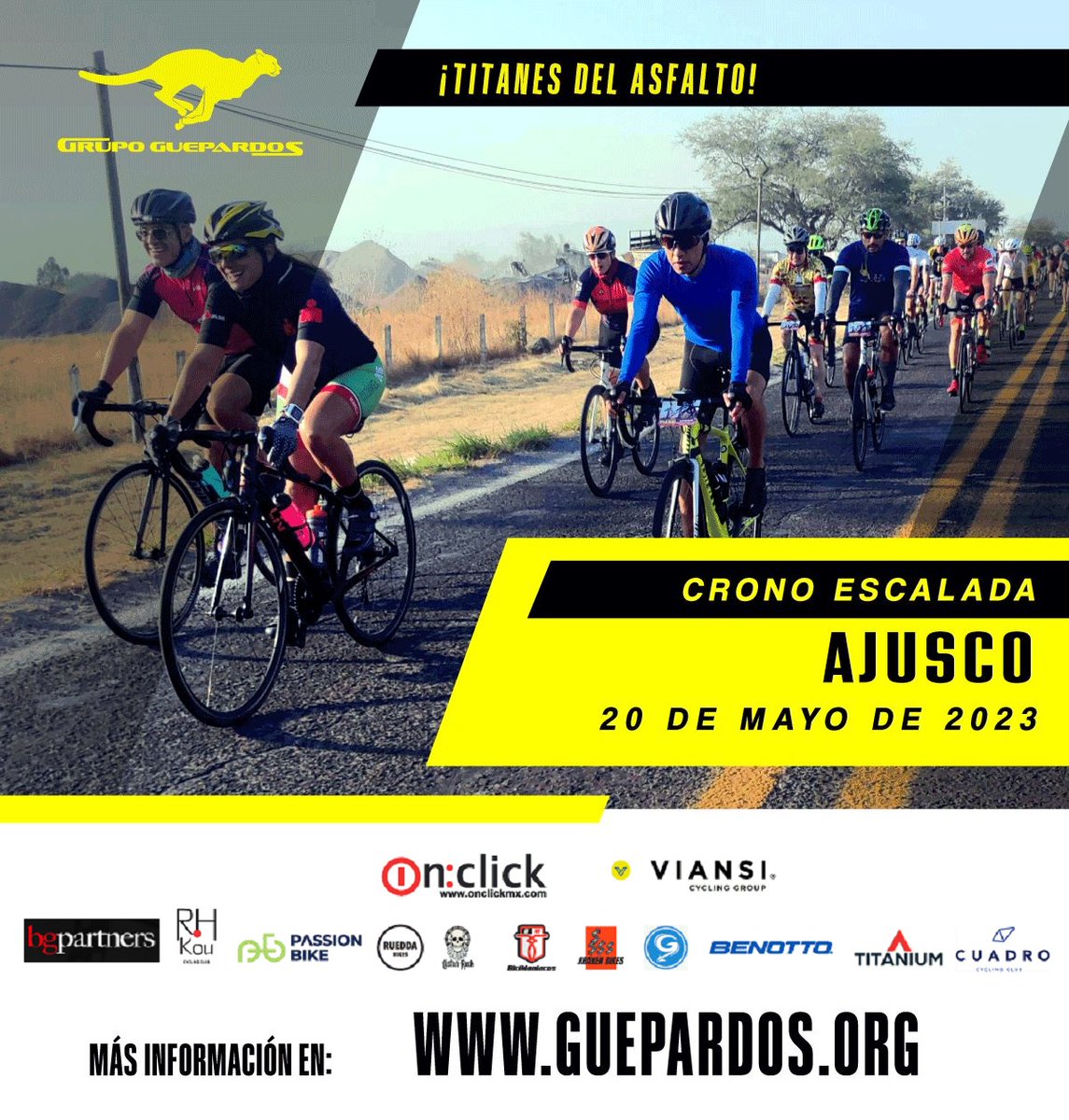 1st se abre la primer #Cronoescalda guepardos.org para este sábado 20 de mayo, nos vemos a las 7 am en Ruedda Bikes Pedregal 

#GuepardosCycling #GrupetaGuepardos #Cronoescalada #GranFondo #MedioFondo #CronoGuepardos 
instagram.com/p/CsUDqFqR8Lc/