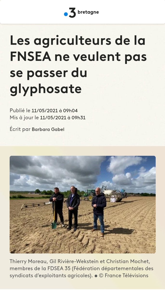 Oui prenons un avis plus neutre et objectif, moins militant, un membre de la FDSEA par exemple 🤡🤡🤡🤡