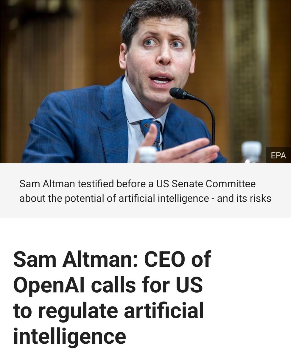chris_lees's tweet photo. Today's panel on AI was terrifying.

Yes, there's a risk AI will take loads of jobs and skew elections.

Most terrifying was watching senators prioritise jokes about whose state produced the best singer and cutting experts off after just a couple of words ... instead of listening https://t.co/pVBlLqzuaX