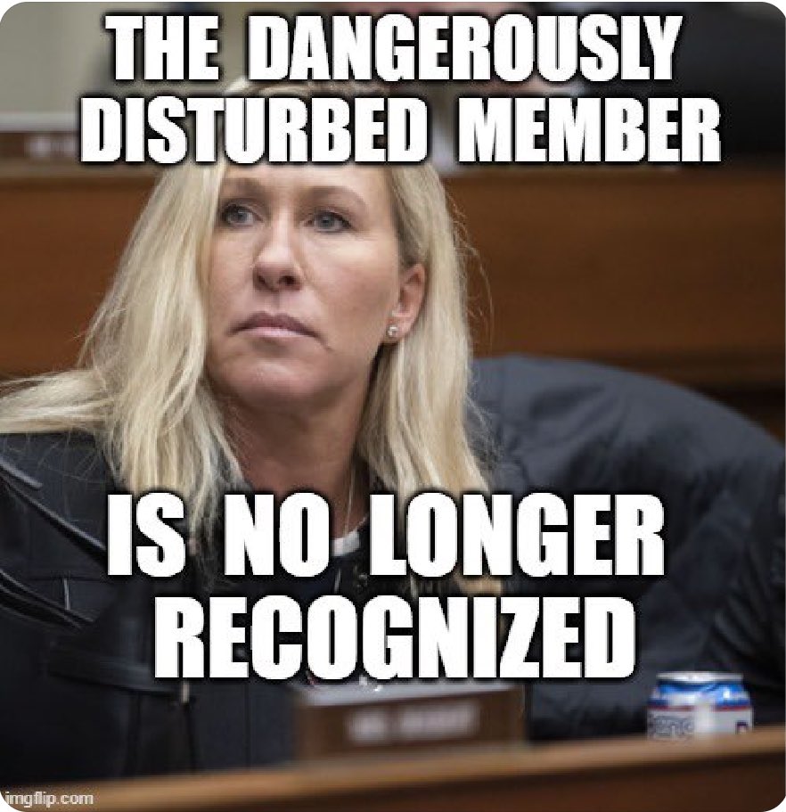 ChicagoWindy62's tweet photo. @RepMTG This #GarbageOfAmerica thinks she has power to Impeach!!! 🖕 https://t.co/2Kk5XIB2QG