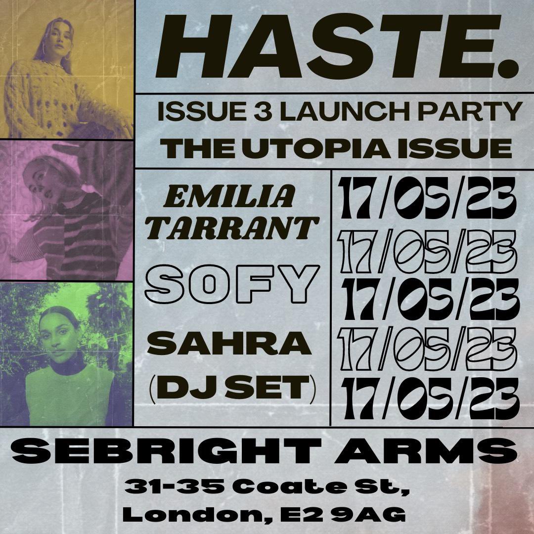 if you missed me play in Brighton, make sure to grab a ticket to tomorrow’s show at <a href="/sebrightarms/">Sebright Arms</a>, LDN for <a href="/HasteMag/">Haste Magazine</a>’s launch party! 

TICKETS: dice.fm/event/y6kwa-ha…