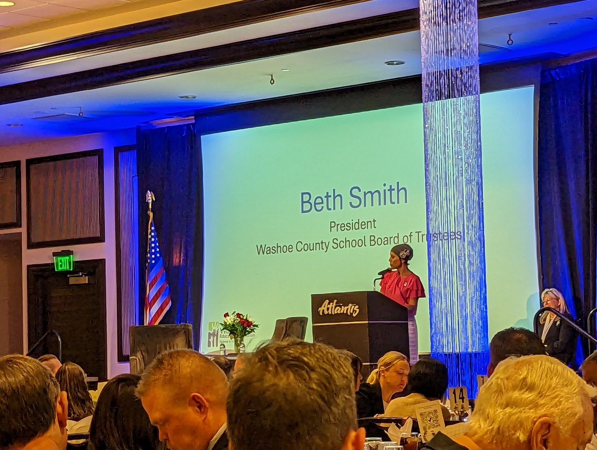 BCTNNevada's tweet photo. Today we were honored to join the Washoe K-12 Education Foundation for their annual Business and Education Luncheon. The success of every student in @WashoeSchools depends on the involvement and participation of our community! 🥰 #BuildingFutures https://t.co/SLgDXn5xGF