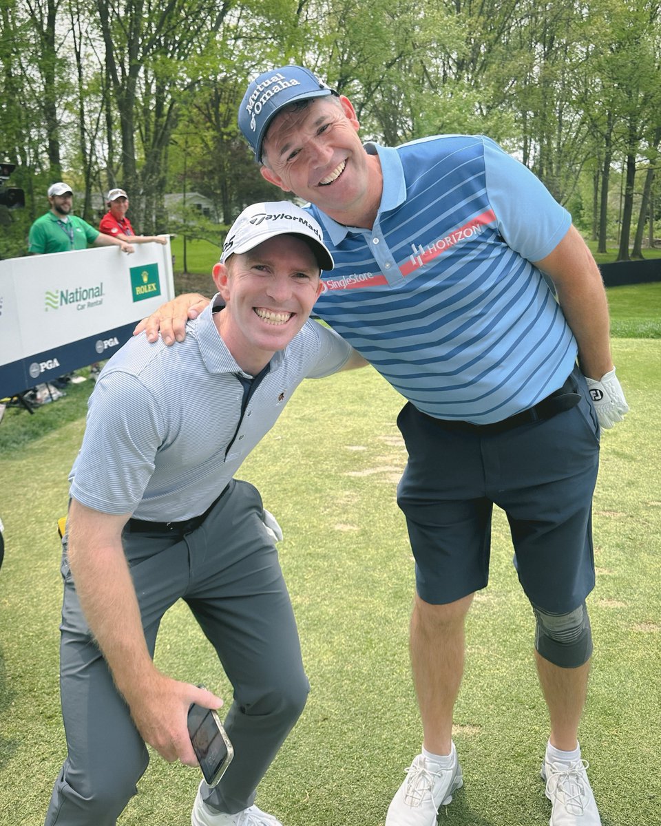 How it started ➡️ How it's going

Matt Cahill met his idol, <a href="/padraig_h/">Padraig Harrington</a> when he was just a little golf fan. 

Now, he's teeing it up alongside Padraig at the PGA Championship as one of the 20 PGA Members on the @CorebridgeFin PGA Team. 👏

#PGAChamp | #CorebridgexPGA