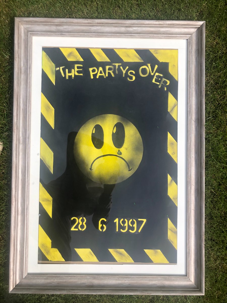 Hacienda Closure 'The Party's Over by Paul Halmshaw. Available in signed print. #hacienda #manchester #manchesternews #manchesterart #mancity #manutd #rave #acidhouse #housemusic #sad #sadness #nightclub #cludb #shoegazer #indie #fac51