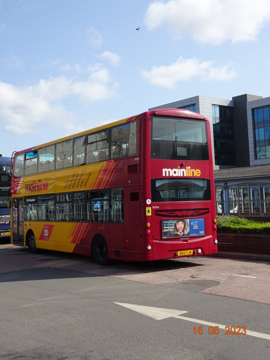 Shaun__92's tweet photo. First Doncaster - Mainline - 36264 - Volvo B9TL - Wright Eclipse Gemini 2 - BG12 YJW (Parked up at Sheffield Interchange) #firstbus #firstdoncaster #firstsouthyorkshire #volvob9tl #wrighteclipsegemini2 #sheffield #sheffieldinterchange @FirstSouthYorks #tuesday #16th #may #2023 https://t.co/ipot4TpahO