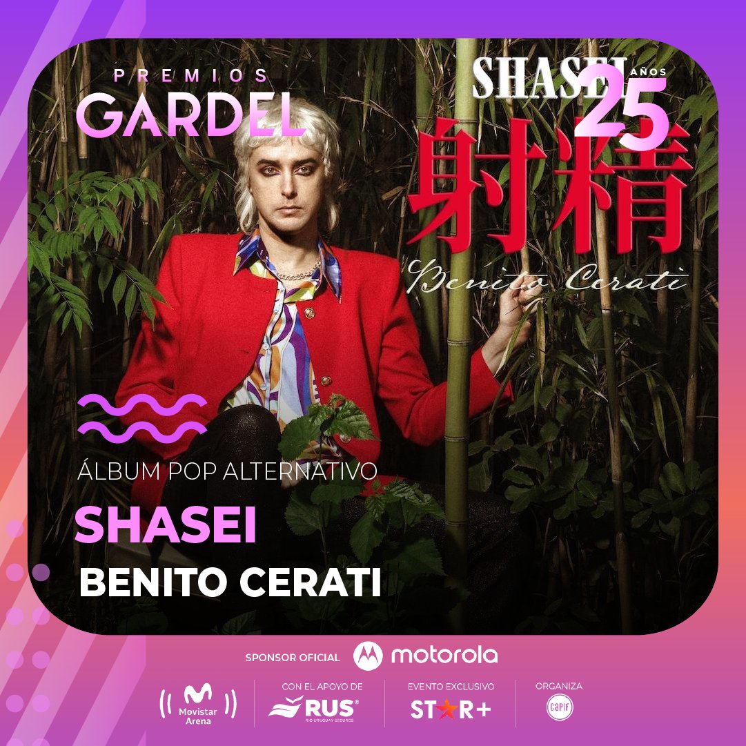 ¡FELICITAMOS A <a href="/BenitoCerati/">Benito Cerati</a>! 🏆 Ganador de los #25AñosGardel en la categoría Álbum Pop Alternativo ⚡

#PremiosGardel