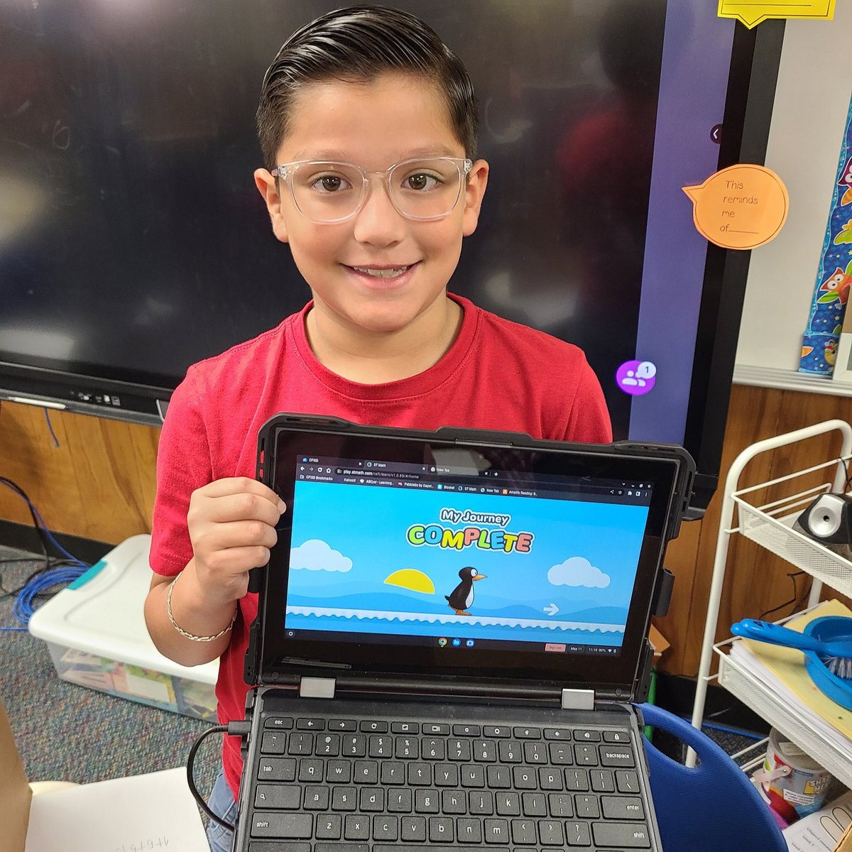 I'm super excited to see my students completing their educational apps levels and getting ready to step up to 2nd grade 🥳🥳🥳🥳 @STMath @Keyboarding #jiji #KWtears @hwtears #MRobPRIDE #bilingual #BilingualTeacher @MRobinsonElem